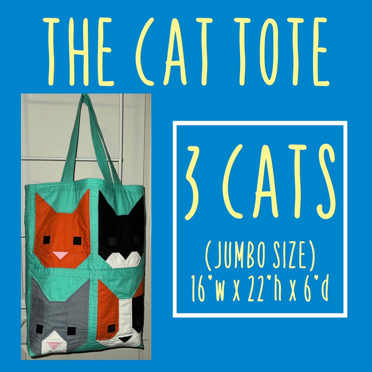 The Cat Tote - Jumbo - 3 Cats