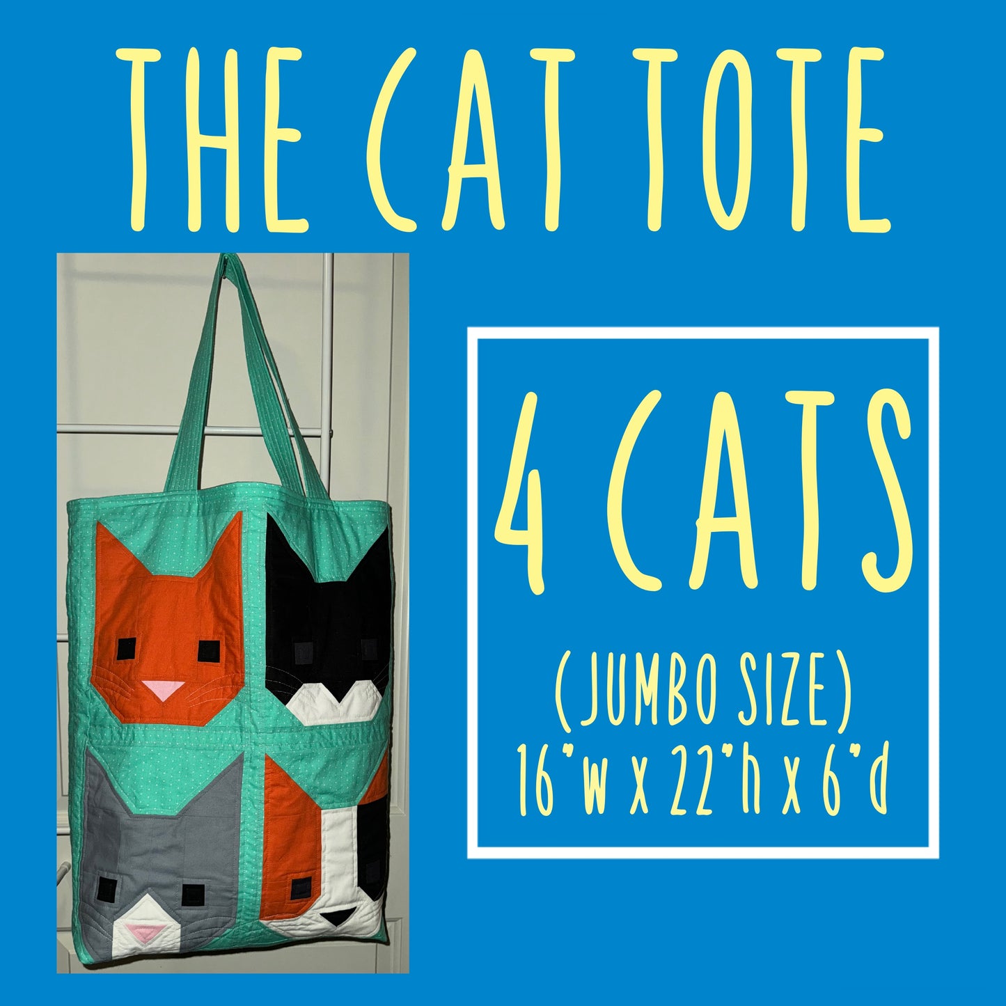 The Cat Tote - Jumbo - 4 Cats